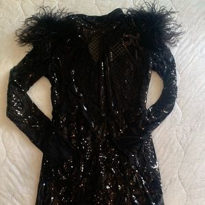 Sequence Cocktail Dress w/ Fur!!!